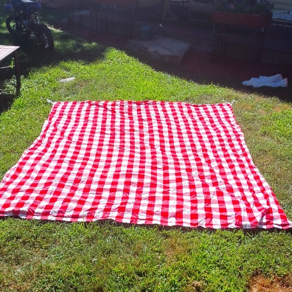 L.L. Bean Bedding Ll Bean Queen Flannel Comforter Cover Red White